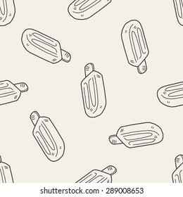 doodle ice cream seamless pattern background
