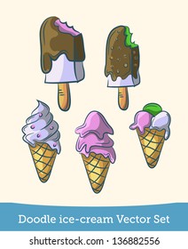 doodle ice cream set