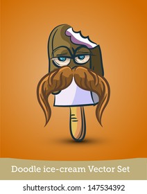 Doodle ice-cream vector