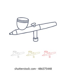 doodle icon. aerograph. vector illustration