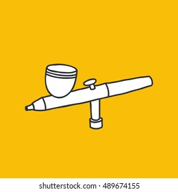 doodle icon. aerograph. vector illustration