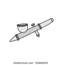 doodle icon. aerograph. vector illustration