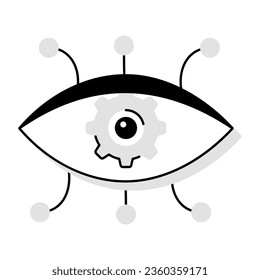 A doodle icon of ai vision 