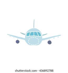 doodle icon. airplane. vector illustration