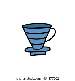 doodle icon. alternative coffee maker. device for brewing coffee