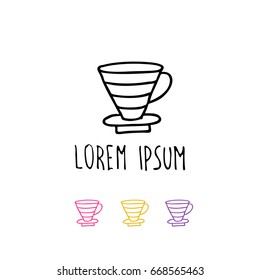 doodle icon. alternative coffee maker. device for brewing coffee