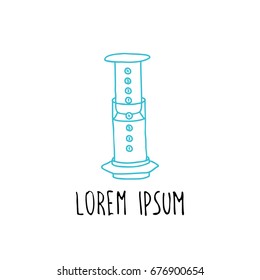 doodle icon. alternative coffee maker. device for brewing coffee