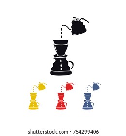 doodle icon. alternative coffee maker. device for brewing coffee