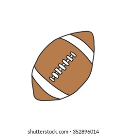 doodle icon. American football ball. vector illustration