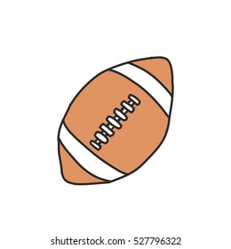 doodle icon. American football ball. vector illustration