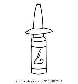 Doodle icon ampoules of a medicinal product, bottle, bottle, injections, medicines, simple icons for banner design