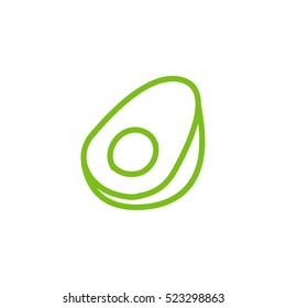 doodle icon. avocado. vector illustration