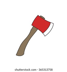doodle icon. axe. vector illustration