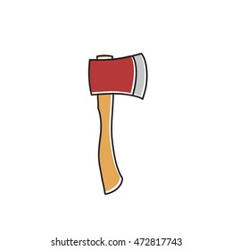 doodle icon. axe. vector illustration