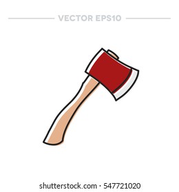 doodle icon. axe. vector illustration