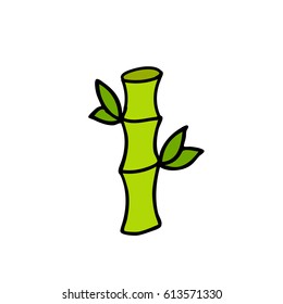 doodle icon. bamboo. isolated on white background. vector illustration