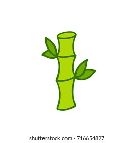 doodle icon. bamboo. isolated on white background. vector illustration