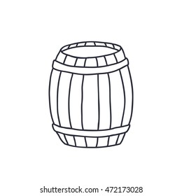 doodle icon. barrel. vector illustration