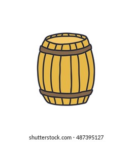 doodle icon. barrel. vector illustration