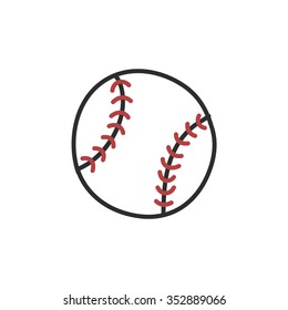 doodle icon. baseball. vector illustration