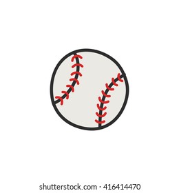 Doodle Icon. Baseball. Vector Illustration