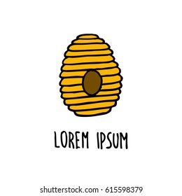 doodle icon. beehive. vector illustration