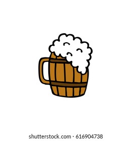 doodle icon. beer. vector illustration