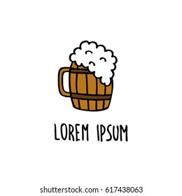 doodle icon. beer. vector illustration