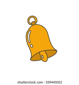 doodle icon. bell. vector illustration