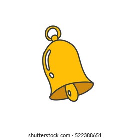 doodle icon. bell. vector illustration