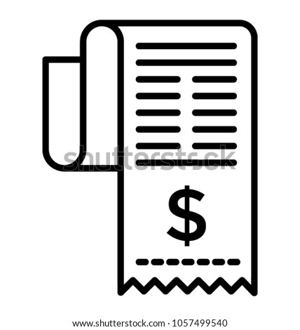doodle icon billing sheet invoice stock vector royalty free