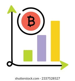 Icono de doodle en el análisis de bitcoin 