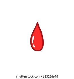 doodle icon. blood drop. vector illustration