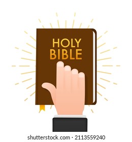 Doodle Icon. Book Holy Bible Logo Illustration Vector. Sketch Drawing. Doodle Vector Illustration.