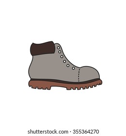 doodle icon. boot. vector illustration