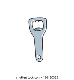 doodle icon. bottle opener. vector illustration