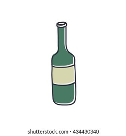 doodle icon. bottle. vector illustration