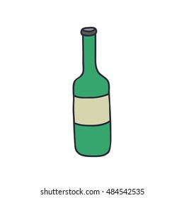 doodle icon. bottle. vector illustration
