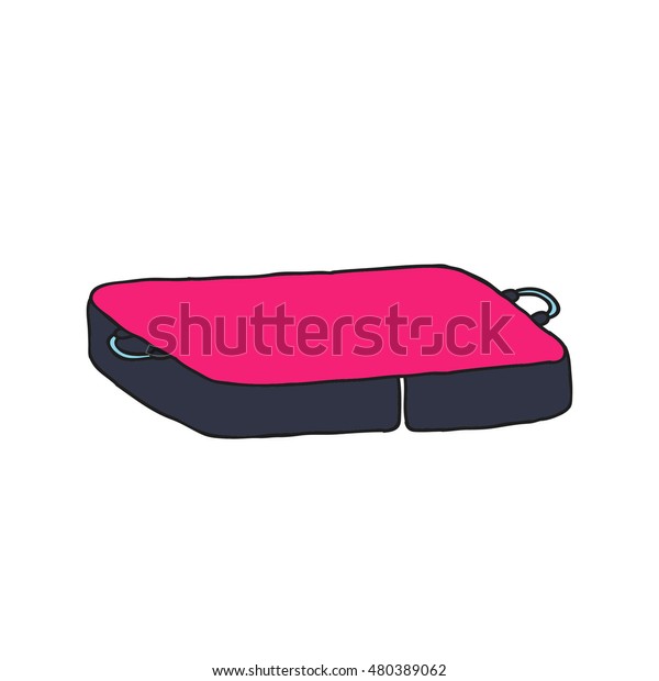 Doodle Icon Bouldering Mat Crash Pad Stock Vector Royalty Free