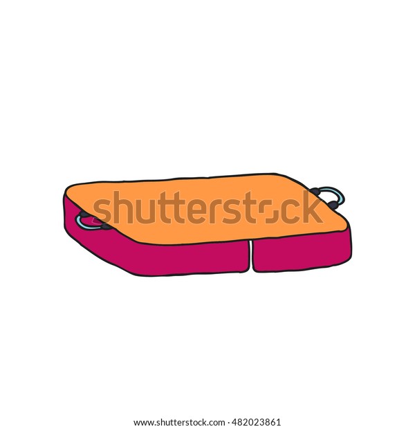 Doodle Icon Bouldering Mat Crash Pad Stock Vector Royalty Free