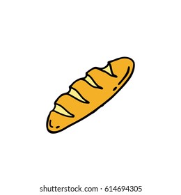 doodle icon. bread. vector illustration