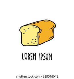 doodle icon. bread. vector illustration