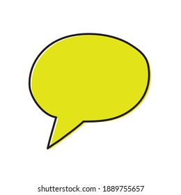Doodle icon with Bubble. Dialog online. Review