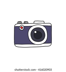 doodle icon. camera. vector illustration