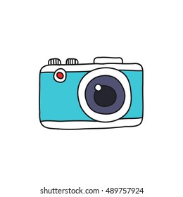 doodle icon. camera. vector illustration