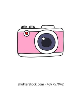 doodle icon. camera. vector illustration