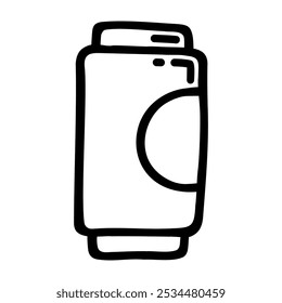 Ícone de doodle de lata de refrigerante