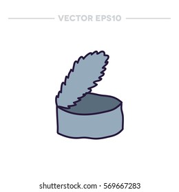 doodle icon. canned. vector illustration
