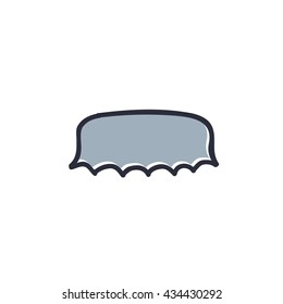doodle icon. cap of beer. vector illustration