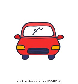 doodle icon. car. vector illustration